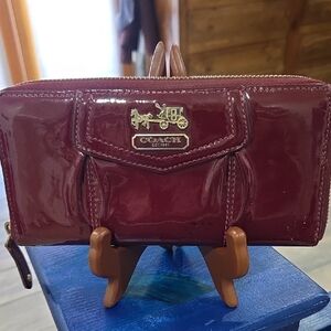 Coach Burgundy Leather Wallet